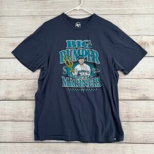 47 Brand Big Dumper Cal Raleigh Seattle‎ Mariners T-Shirt Adult XL Blue